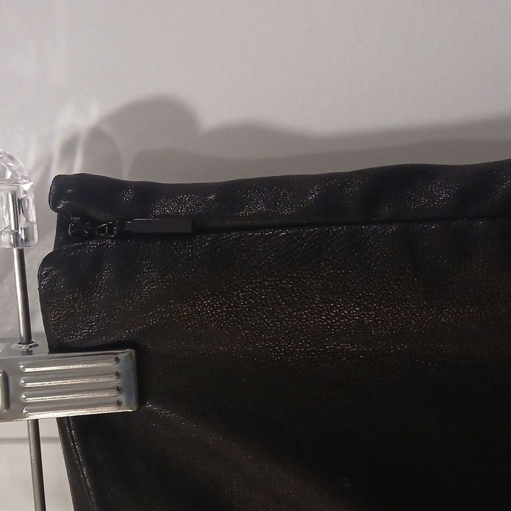 Saint Laurent Paris 100% Lamb Leather Zip Side Pants Size F40(US 8) - Picture 4 of 8